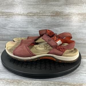 Merrell Womens Port Red Hook & Loop Comfort Casual Sandals Size 8